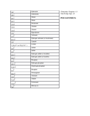 CHEM 1007 Chapter 1 - Chapter 1 Chemistry Notes Section 2 Phases and ...