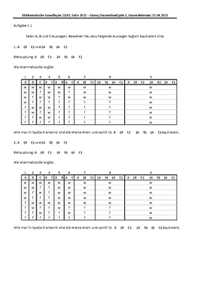 Mathematische Grundlagen EA-1 - Mathematische Grundlagen (1141) WS 2022 ...