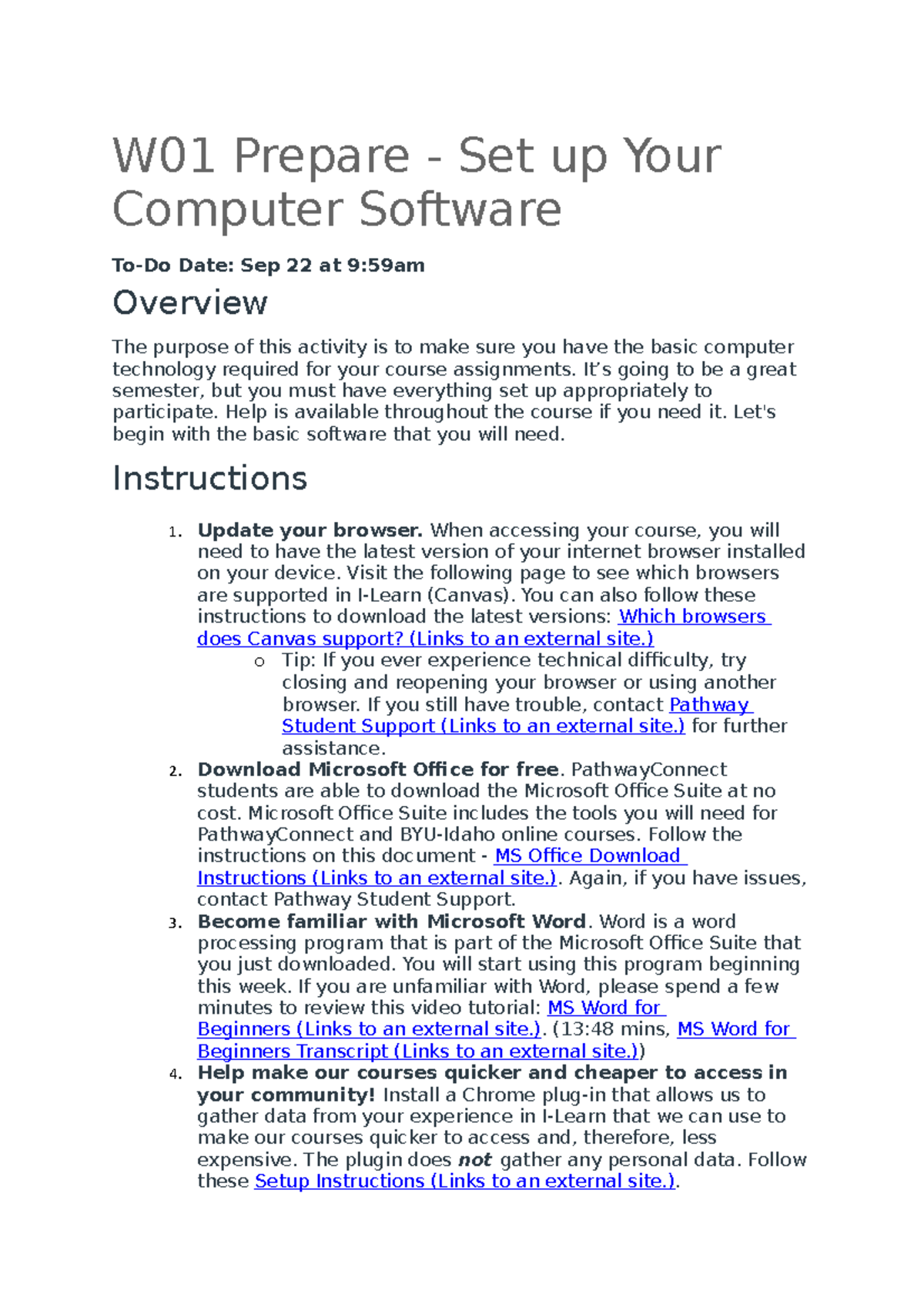 W01 Prepare - Set up Your Computer Software - W01 Prepare - Set up Your ...
