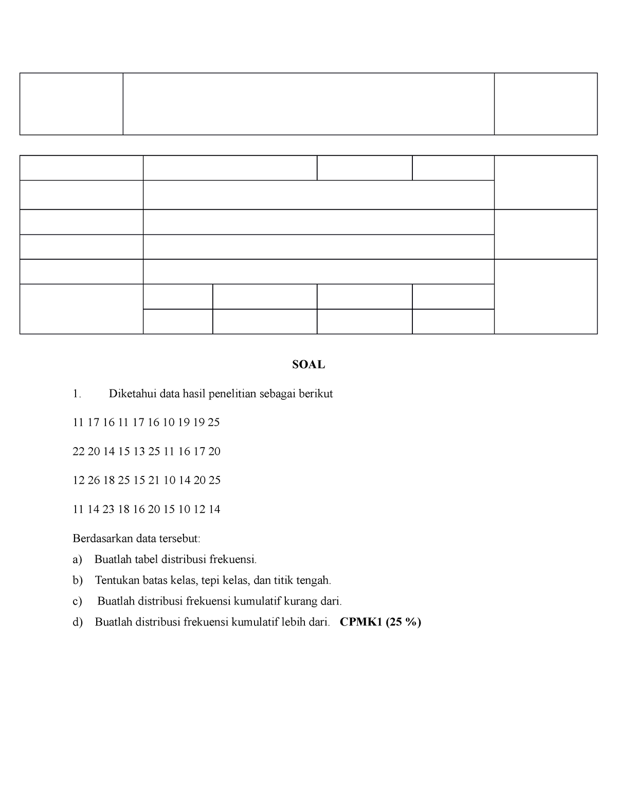 Uas Stat Prob - Uas Stat Prob - SOAL Diketahui Data Hasil Penelitian ...