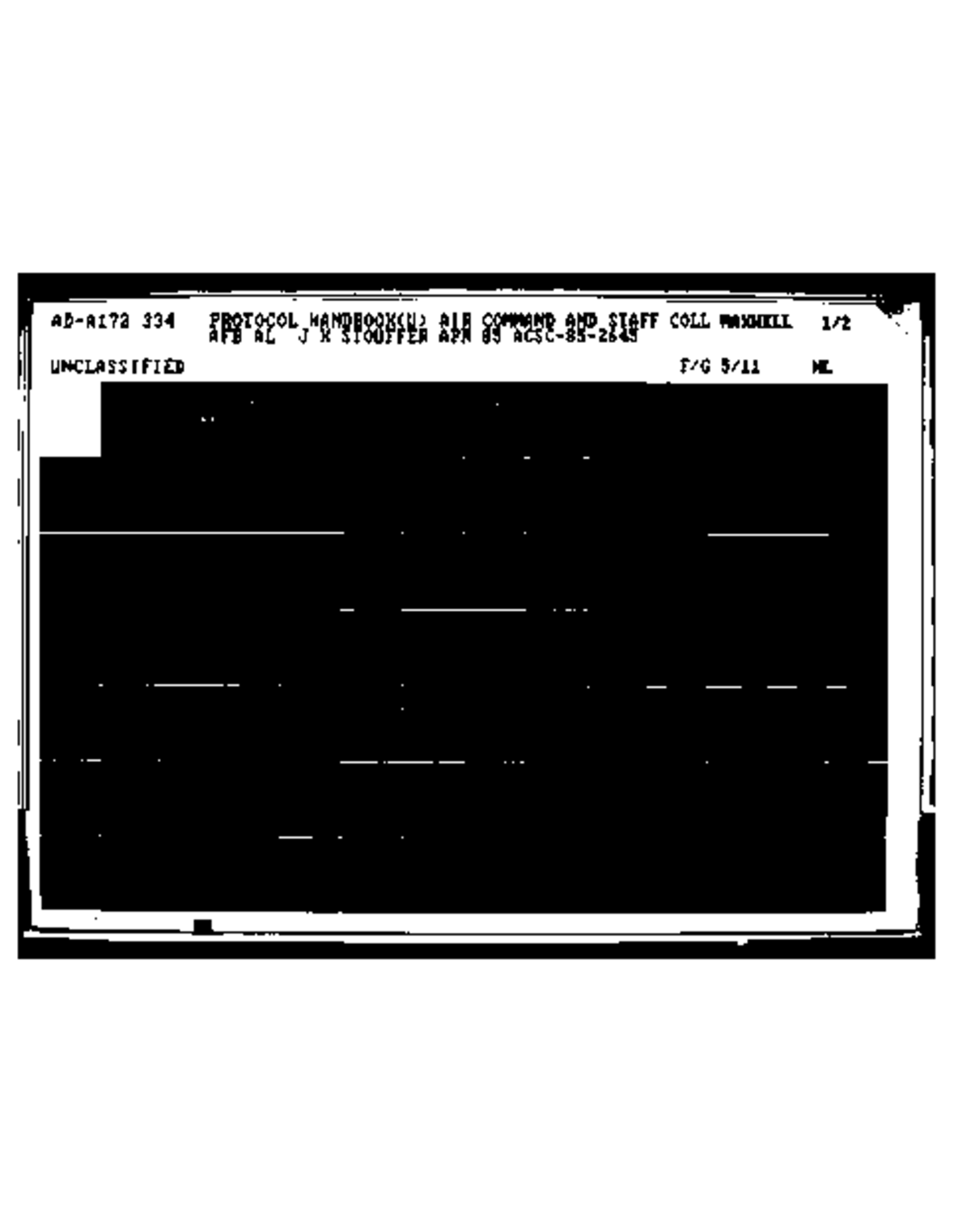 ADA172334 - AD-A172 334 PpjrOCOL HAN JM 9 ARCL ~IL / UNCLASS IFIED F/C ...