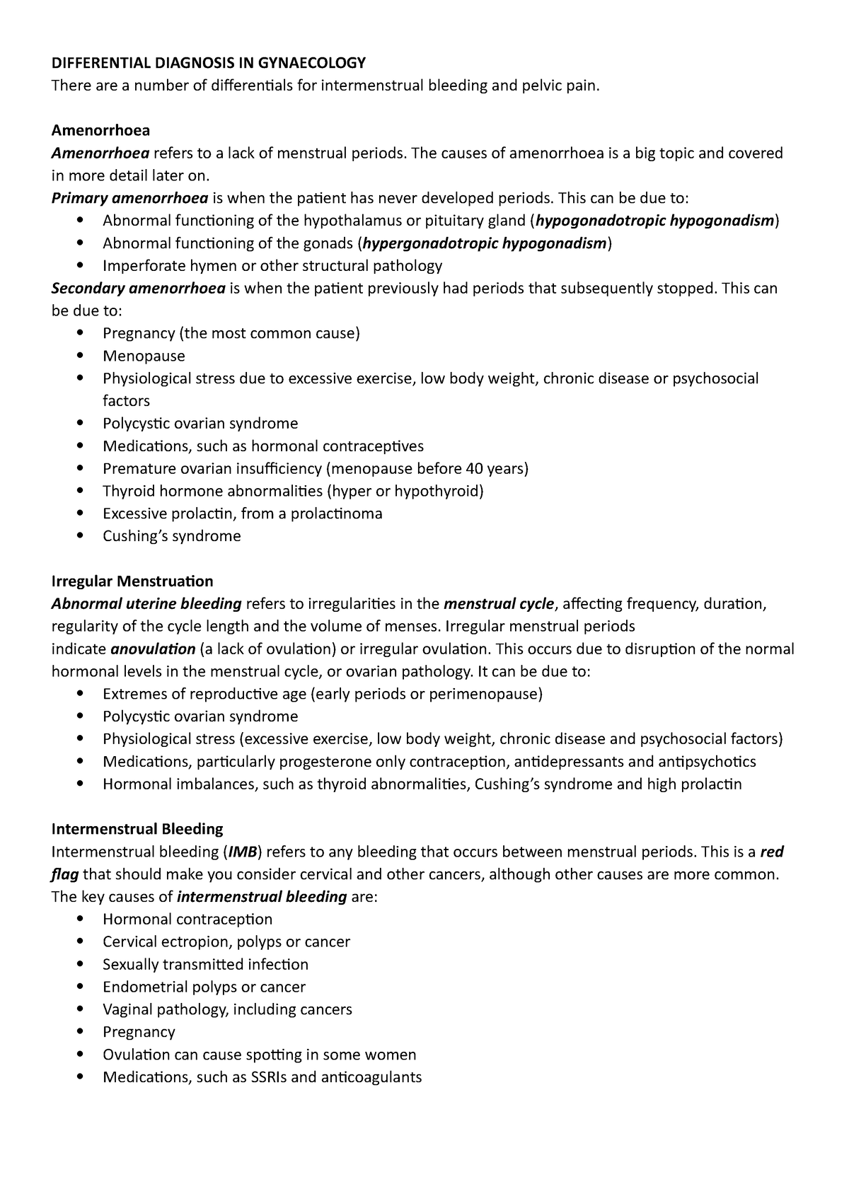 Differential Diagnosis IN Gynaecology - DIFFERENTIAL DIAGNOSIS IN ...