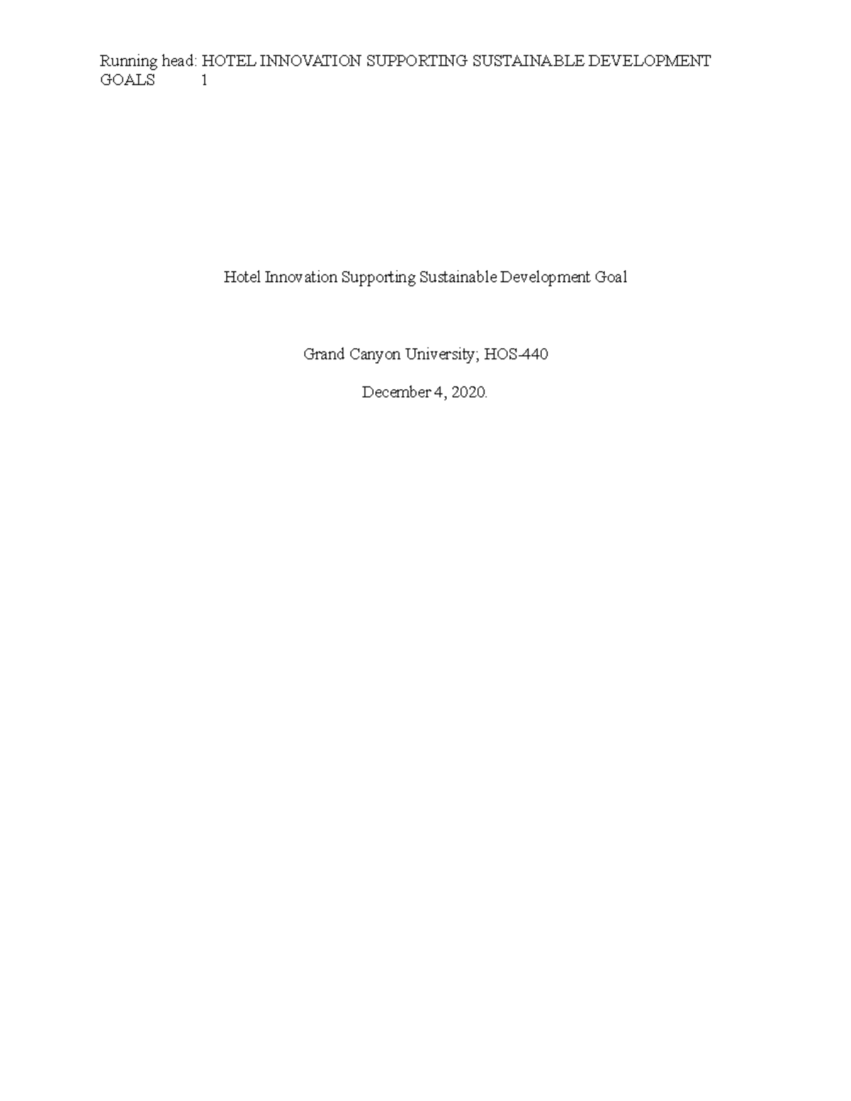 Hotel Innovation Supporting Sustainable Development Goal - Hotel ...