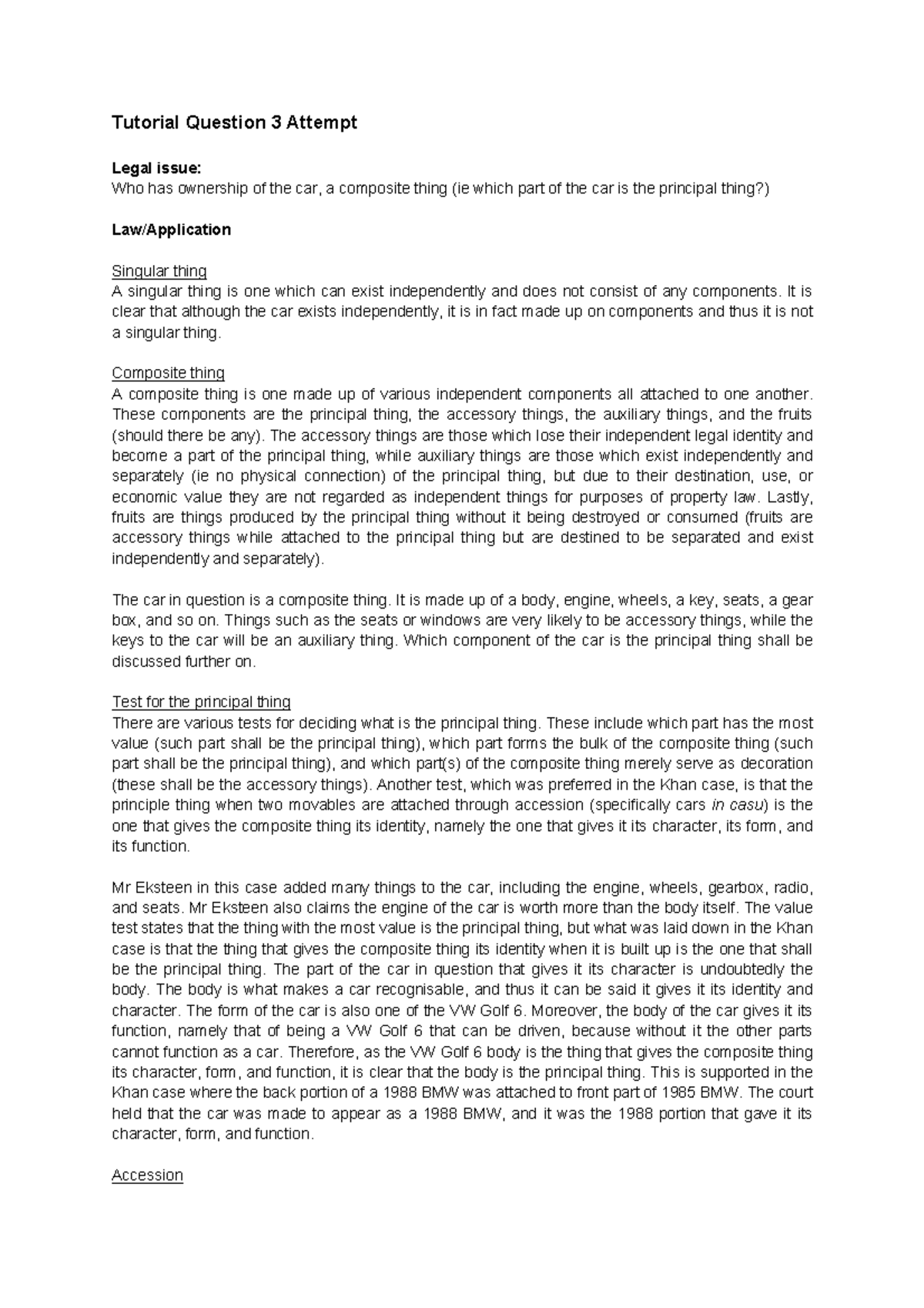 TUT 3 Composite Thing Document to help with tutorial essay to students ...