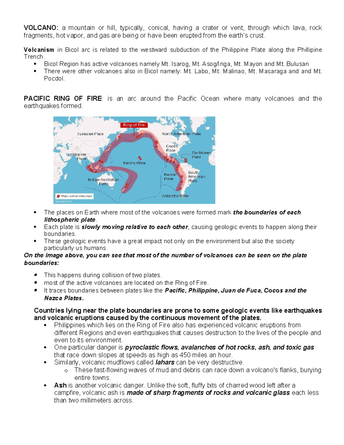 Distribution OF Volcanic Activity - VOLCANO: a mountain or hill ...