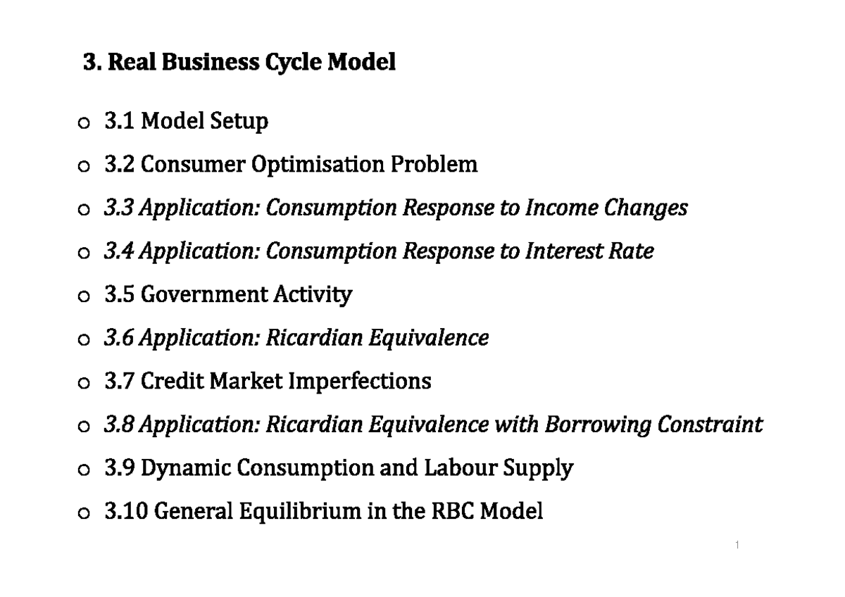 Lecture Notes Topic 3 Introduction To Macroeconomics - Clas S Ical Eco ...