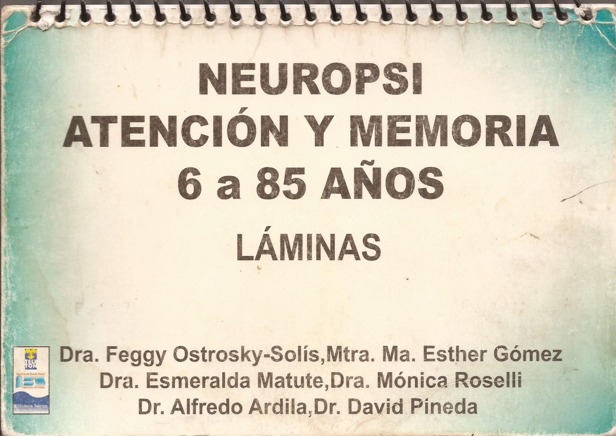 210656170 Neuropsi Atencion Y Memoria 6 A 85 ANOS Laminas ...