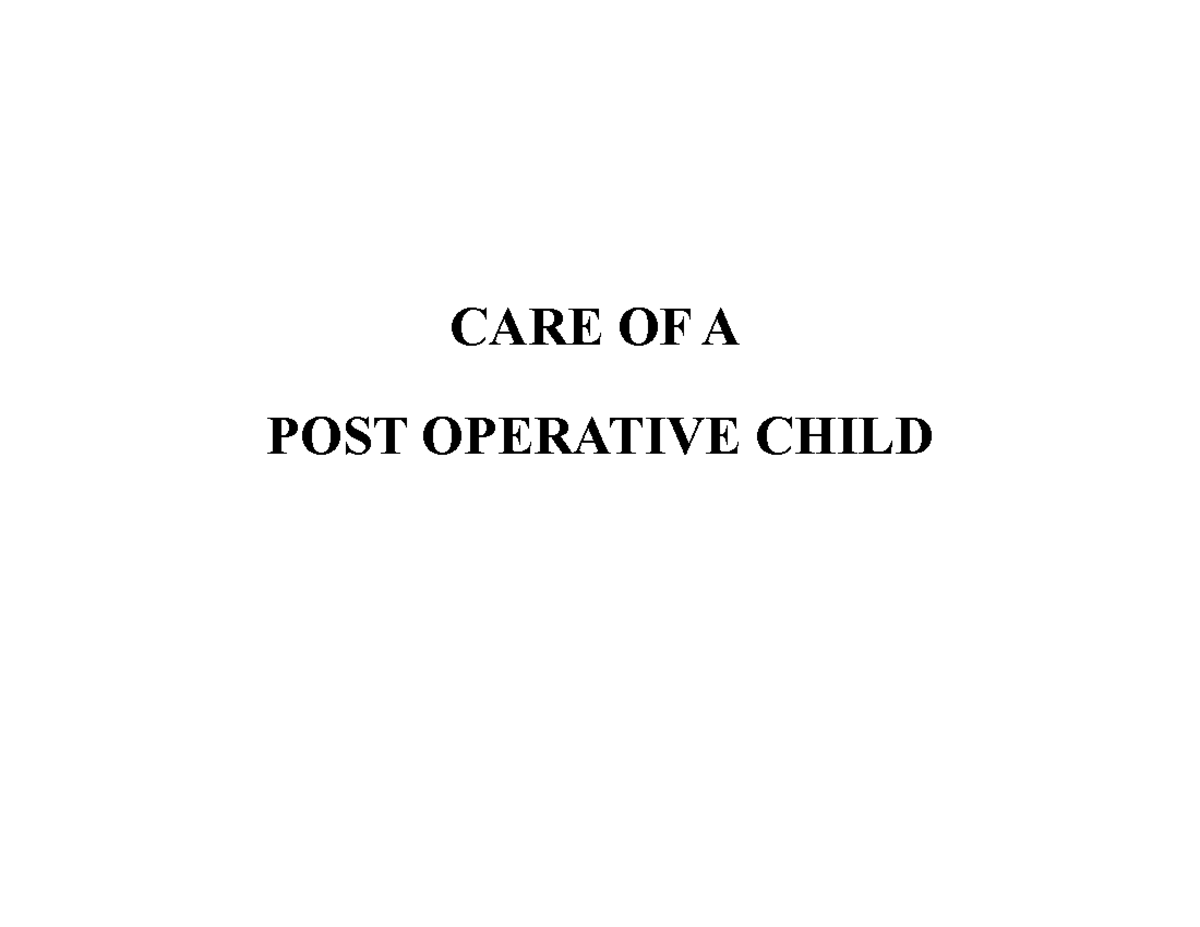 post-operative-care-in-children-care-of-a-post-operative-child