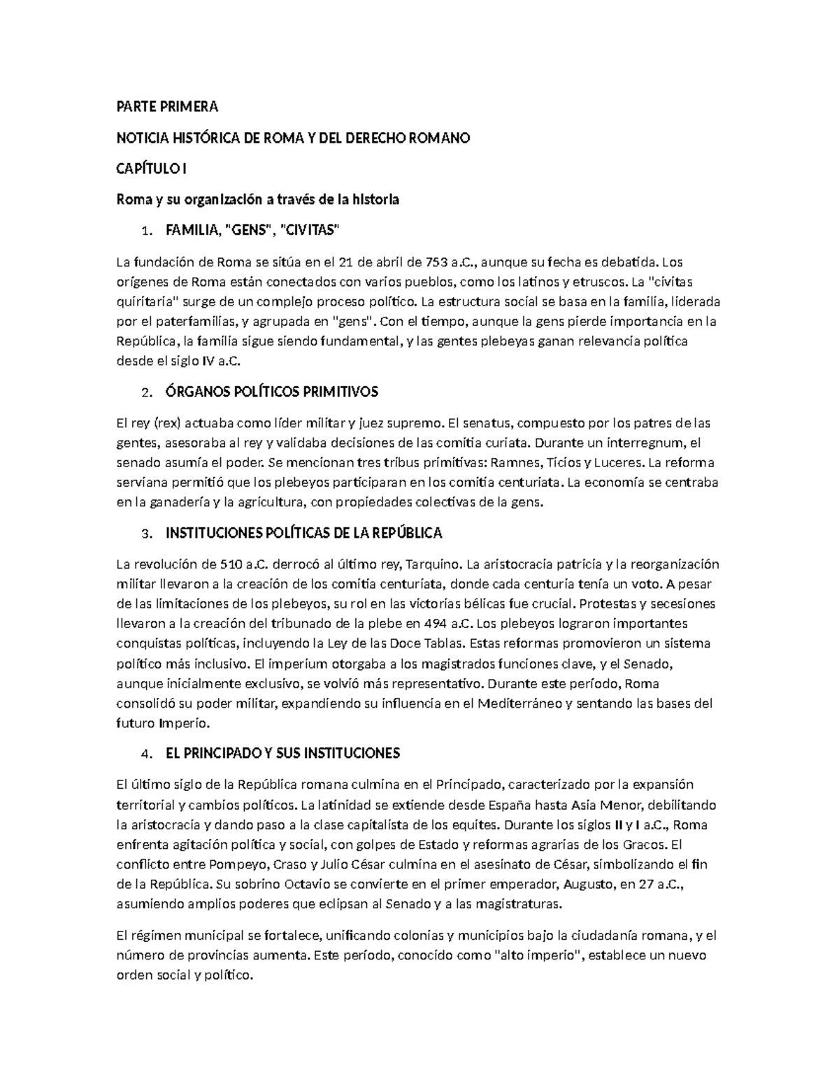 Resumen de romano - Nos simplifica un poco lo que se dice en el libro ...