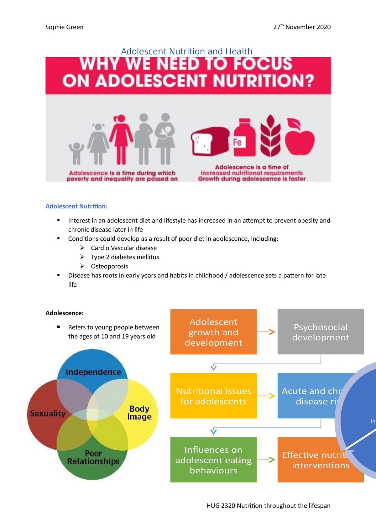 Adolescent Nutrition And Health Lecture Notes Adolescent Nutrition And Health Adolescent