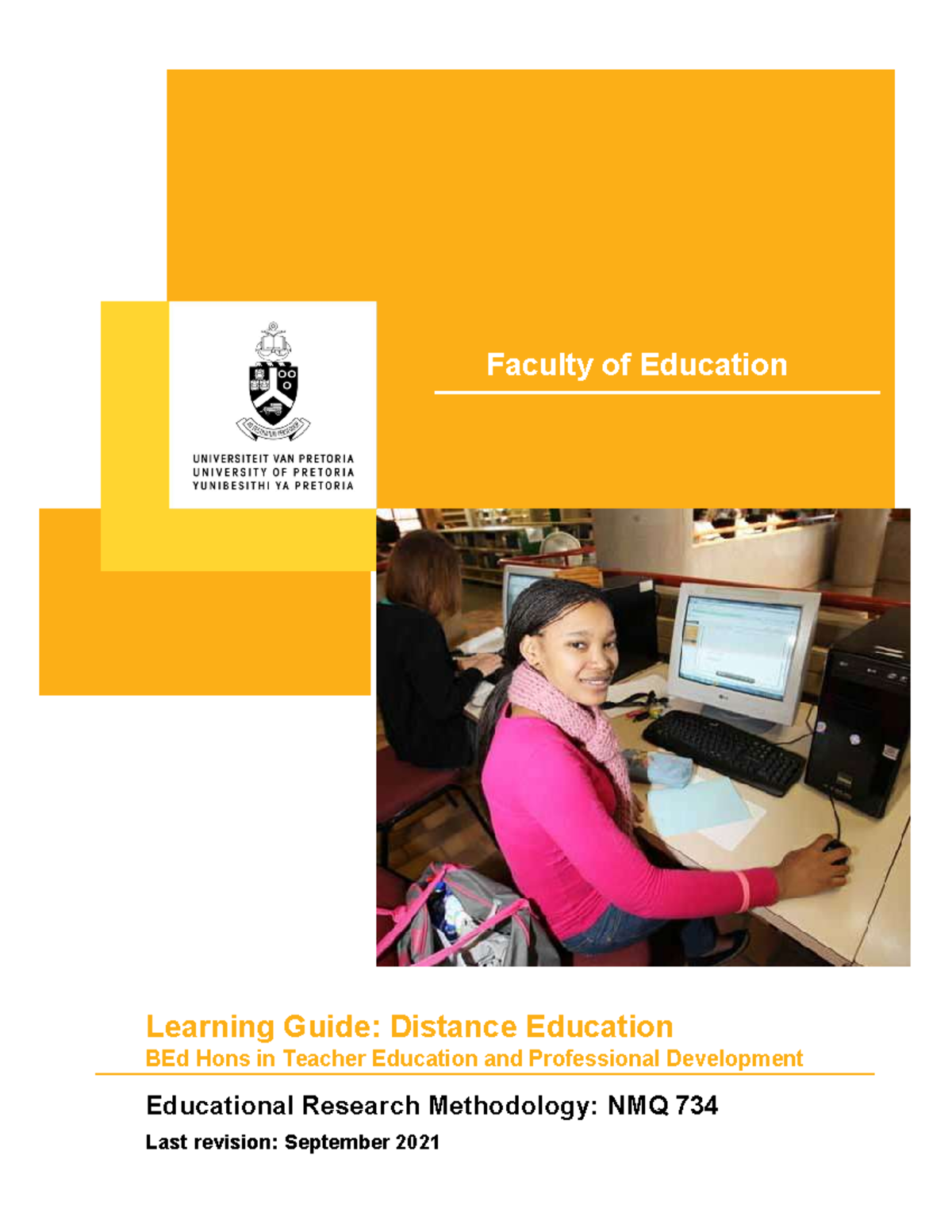 NMQ 734 Learning Guide 1 Faculty of Education Learning Guide