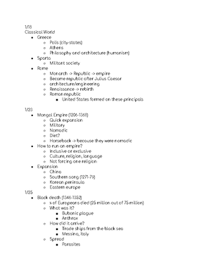 Western Civ Notes Hi 102 Studocu