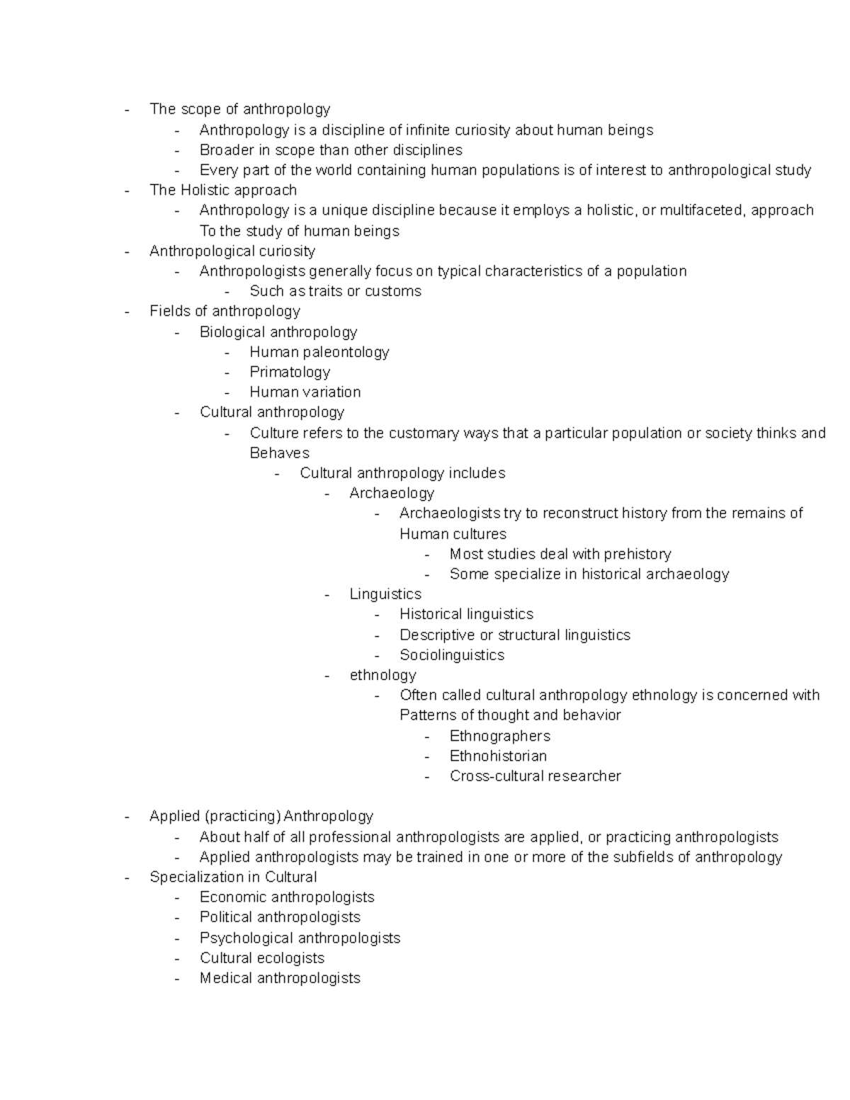 Chapter 1- What is anthropology - The scope of anthropology ...