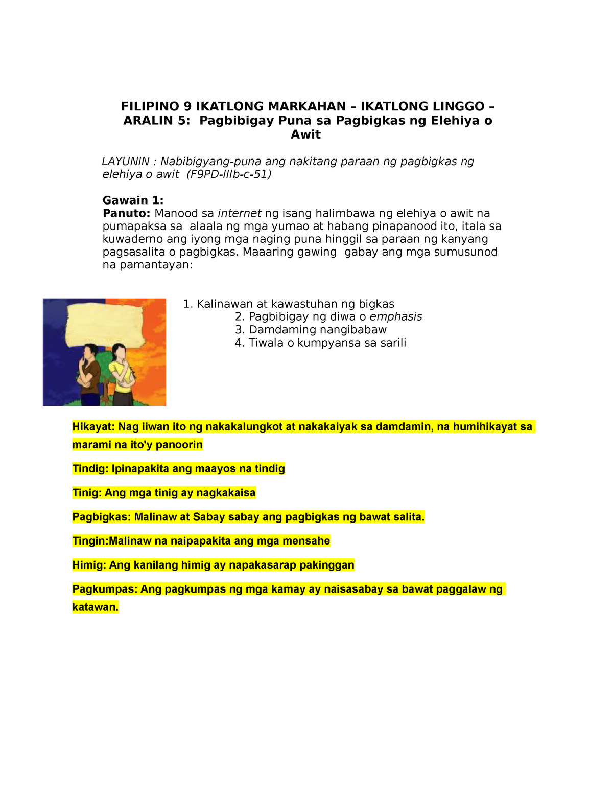 Filipino 9 Ikatlong Markahan - FILIPINO 9 IKATLONG MARKAHAN – IKATLONG ...