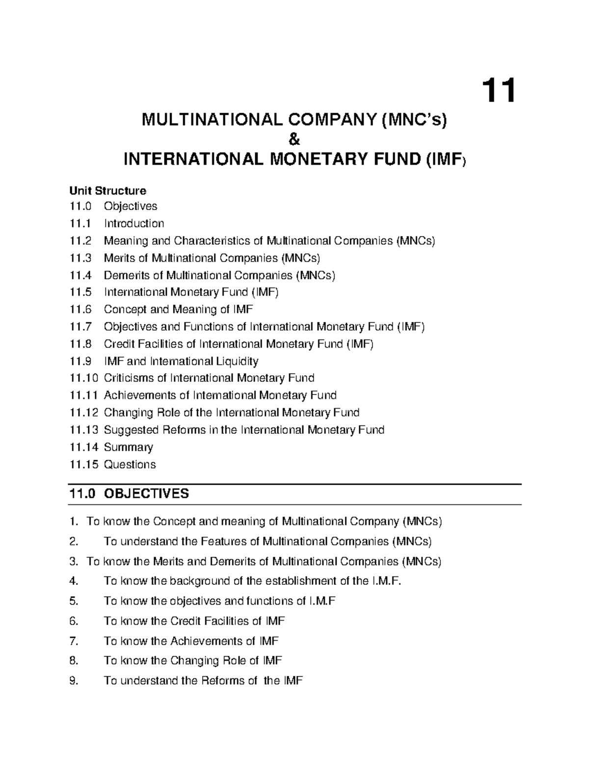 Economics of Global Trade chapter 11 - 11 MULTINATIONAL COMPANY (MNC’s ...