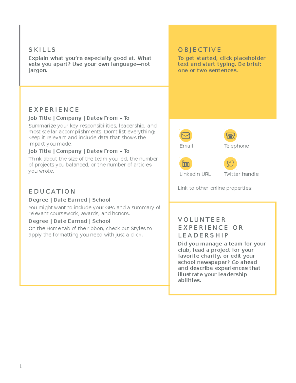 Document 3 - tutorial - S K I L L S Explain what you’re especially good ...