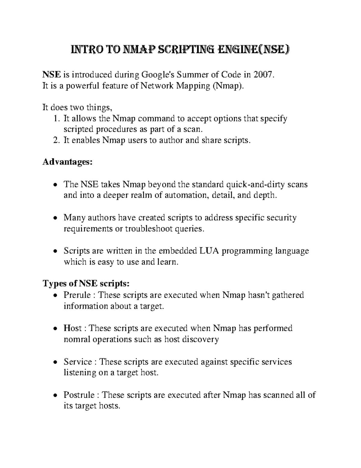 Intro To The NMAP Scripting Engine - INTRO TO NMAP SCRIPTING ENGINE(nse ...