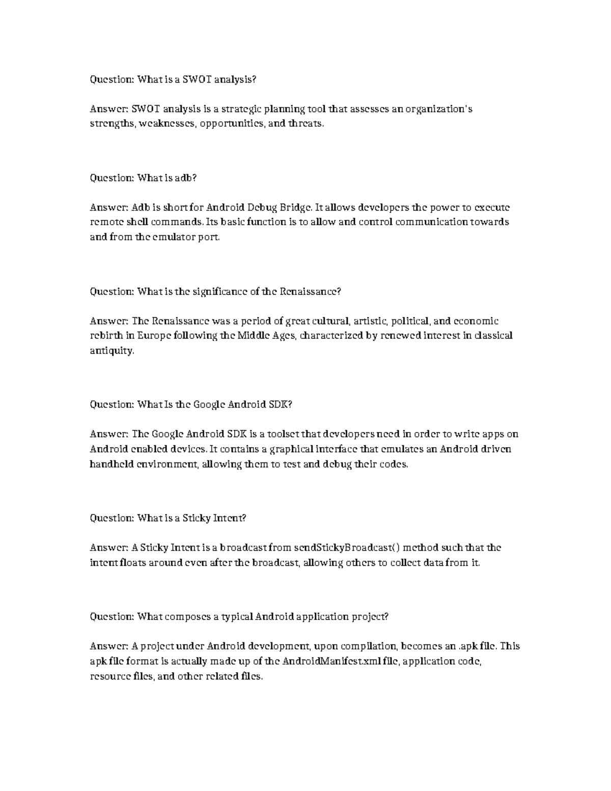 Glorification motis redleg - Question: What is a SWOT analysis? Answer ...