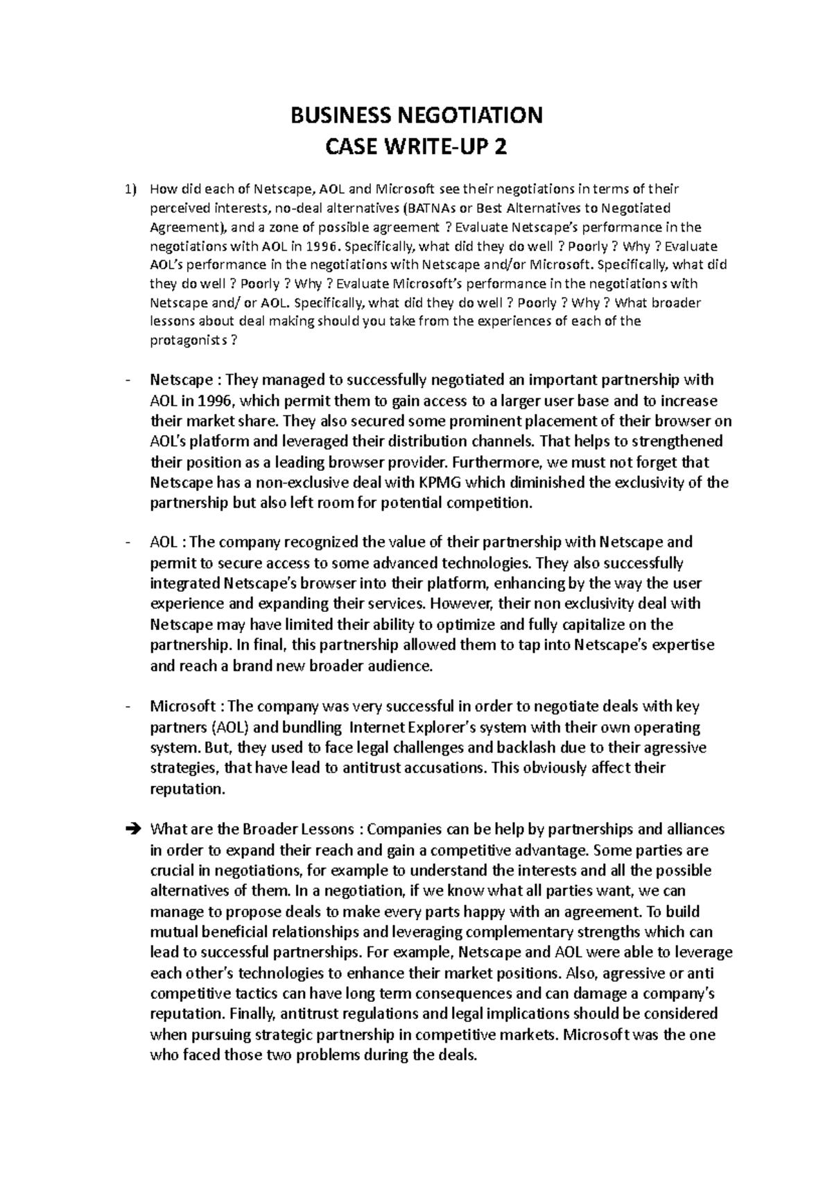 texoil case study negotiation