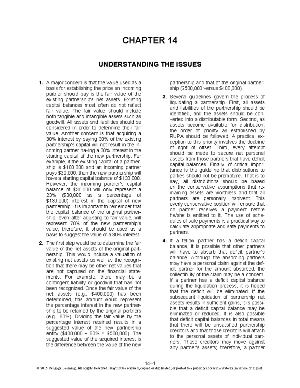 84865 ch14 SM 001-030 Final - 14– CHAPTER 14 UNDERSTANDING THE ISSUES 1 ...