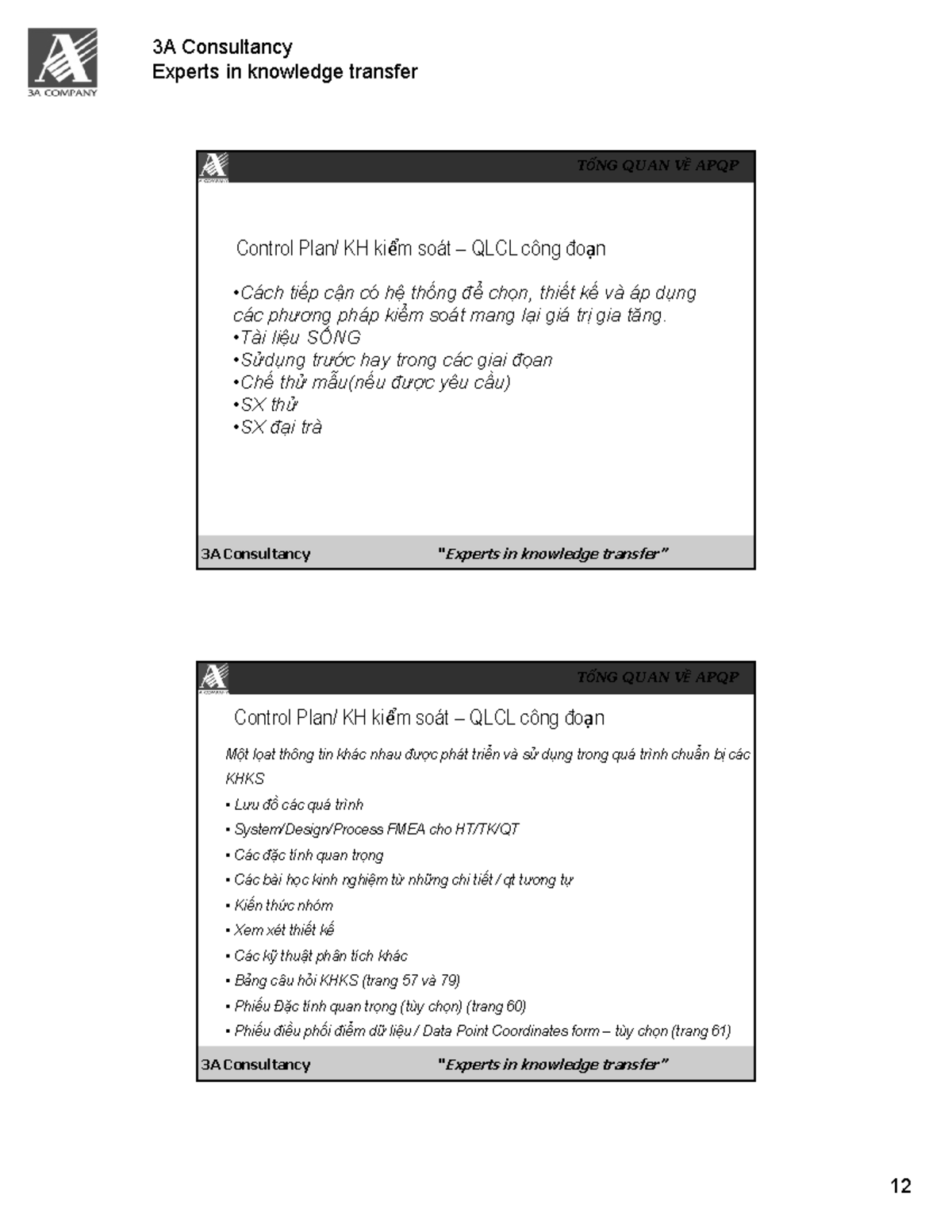 reference documents - 3A Consultancy Experts in knowledge transfer 12 ...