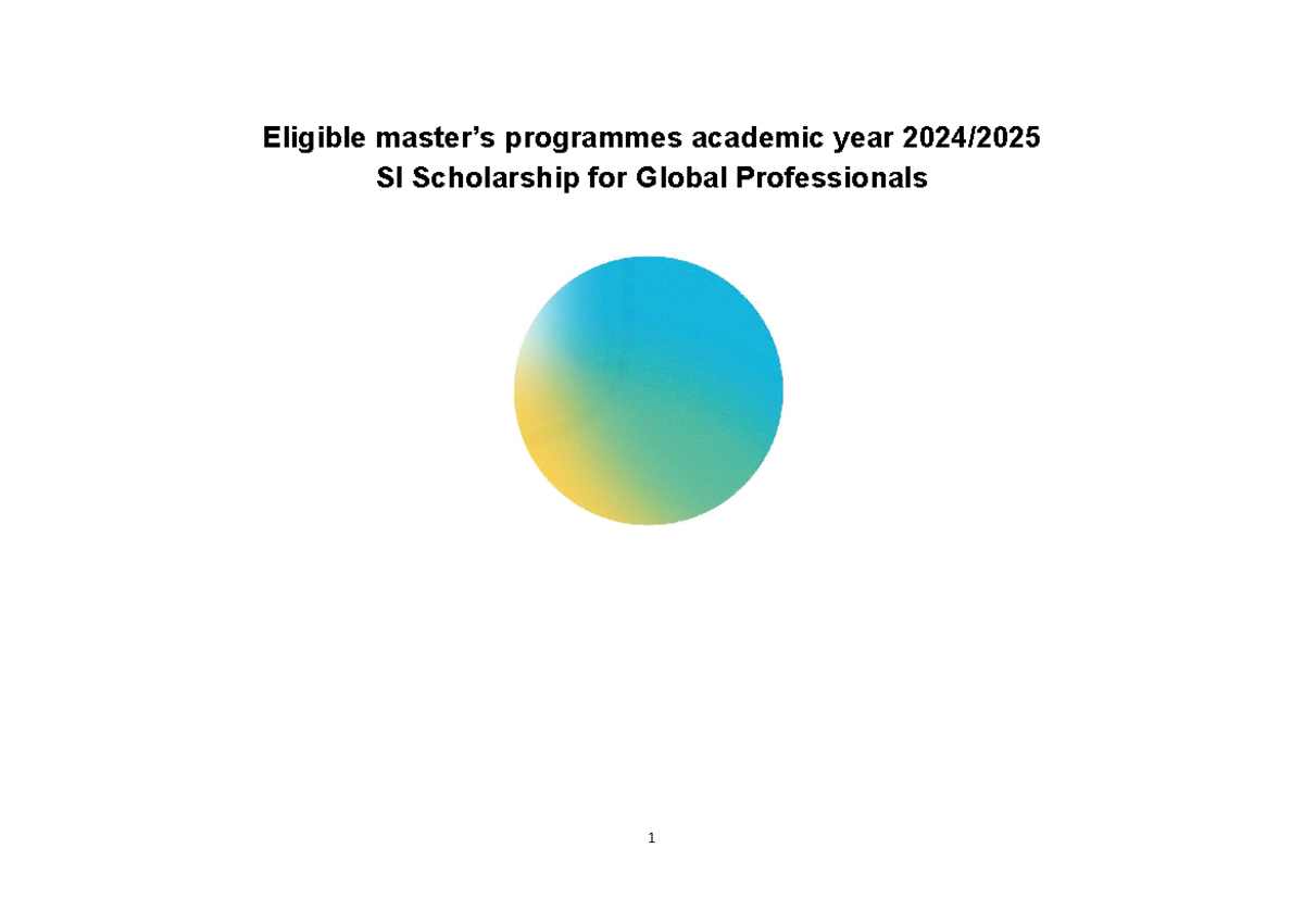 4 - Bhhv - Eligible master’s programmes academic year 2024/ SI ...