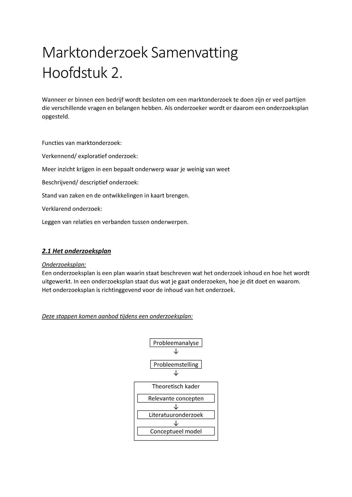 Samenvatting Marktonderzoek Hoofdstuk 2 - Marktonderzoek Samenvatting ...