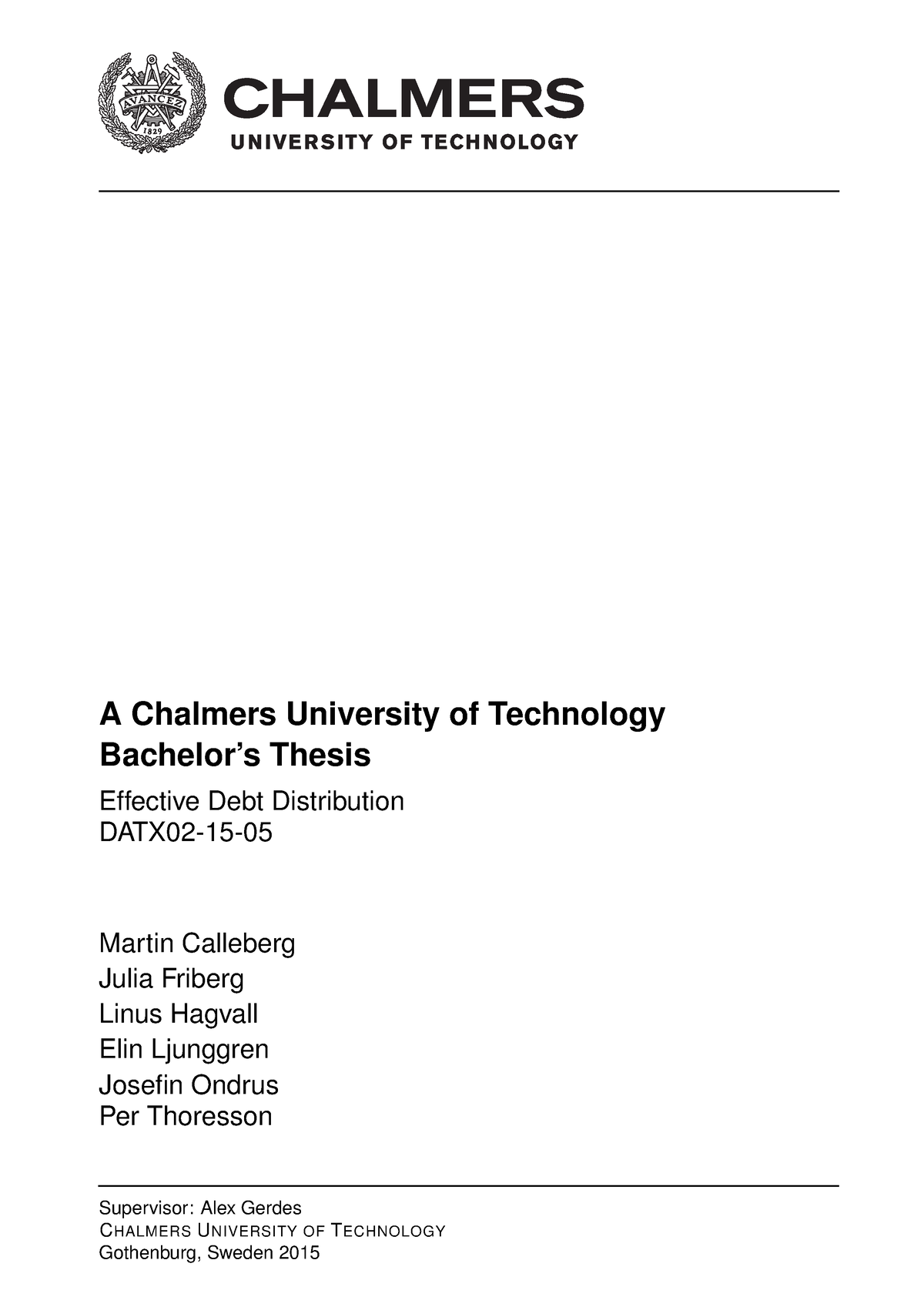 software bachelor thesis