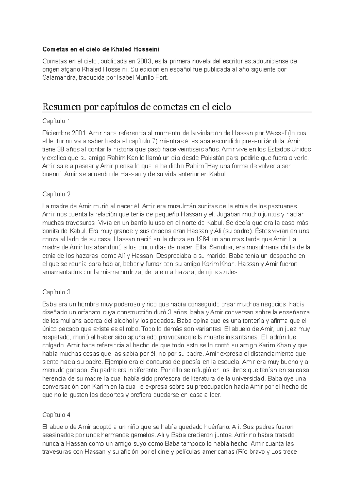 Cometas Cielo Summary Cometas En El Cielo Studocu