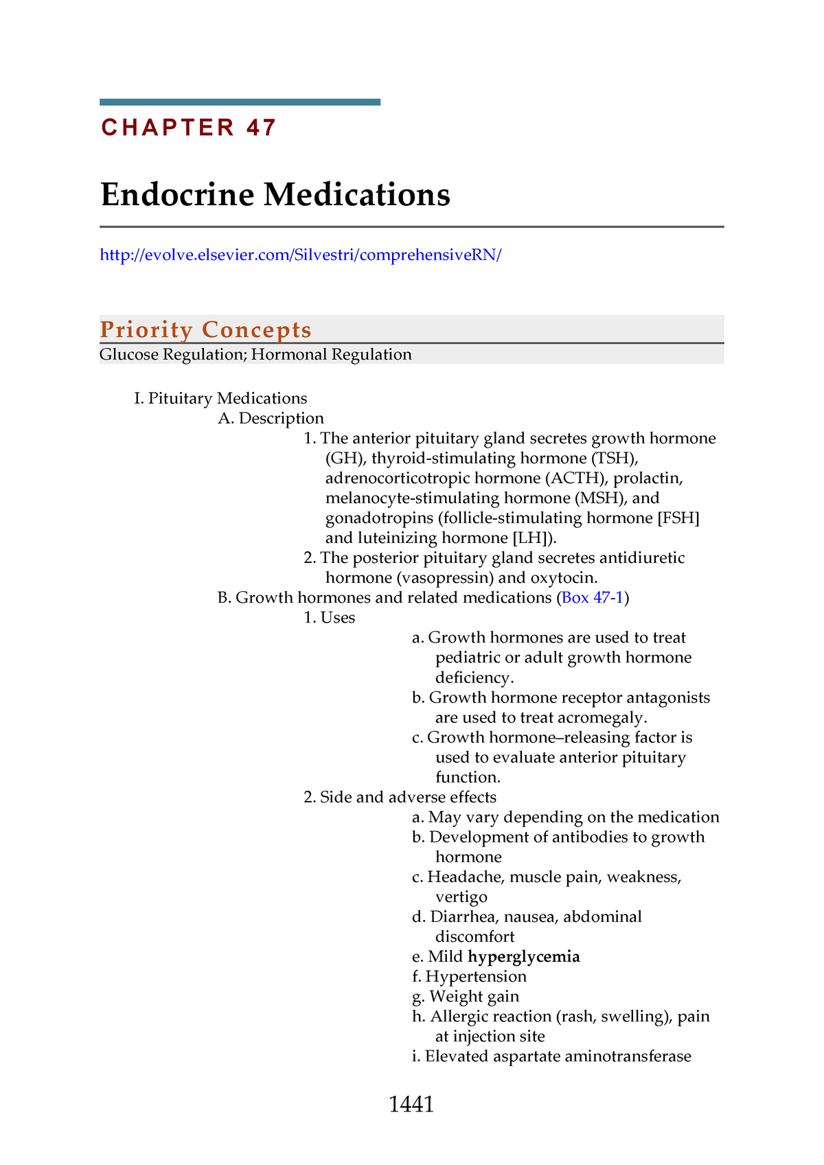 Saunders Endocrine Medications Nclex - C H A P T E R 4 7 Endocrine ...