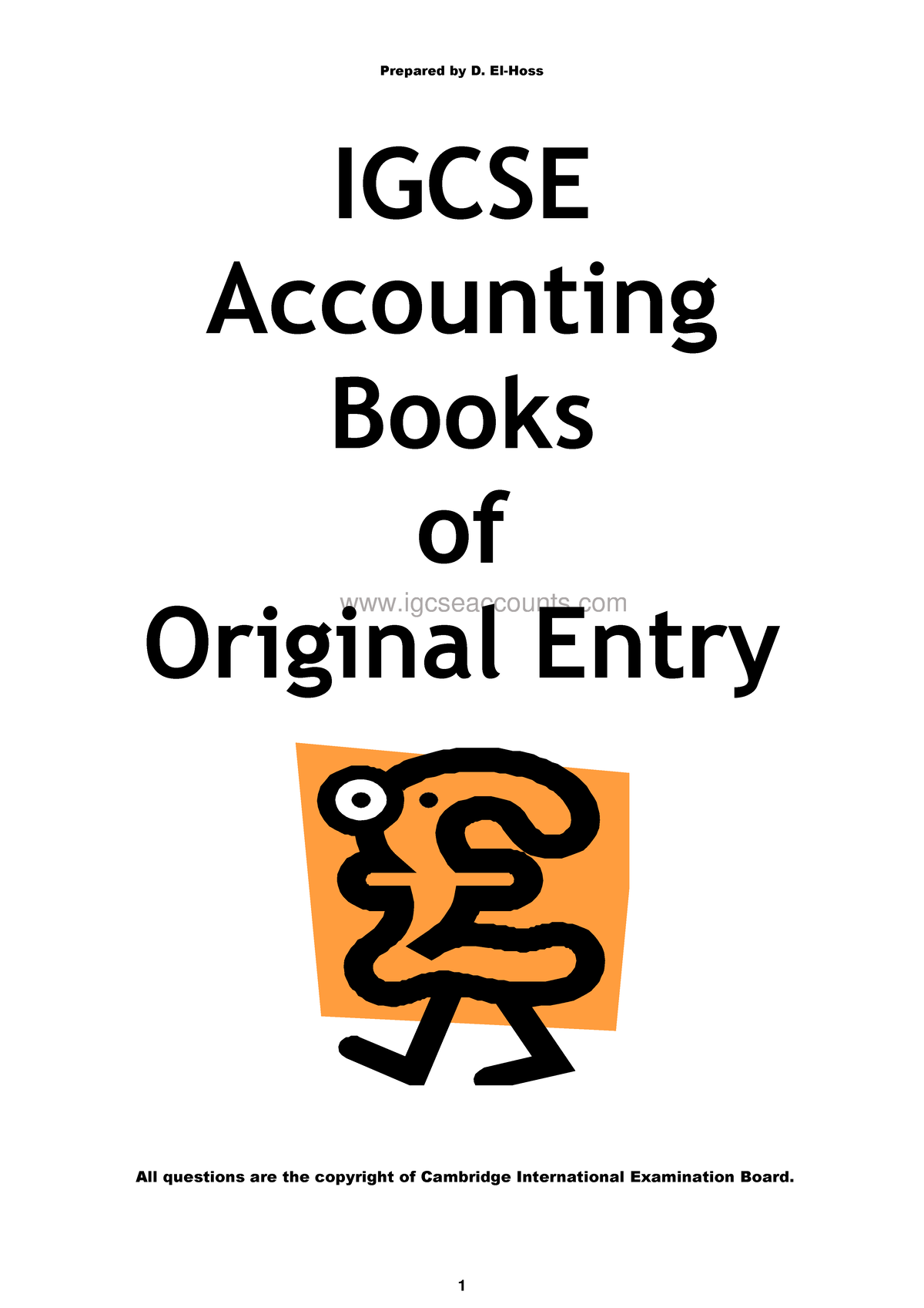 Igcse accounting books of original entry questions answers