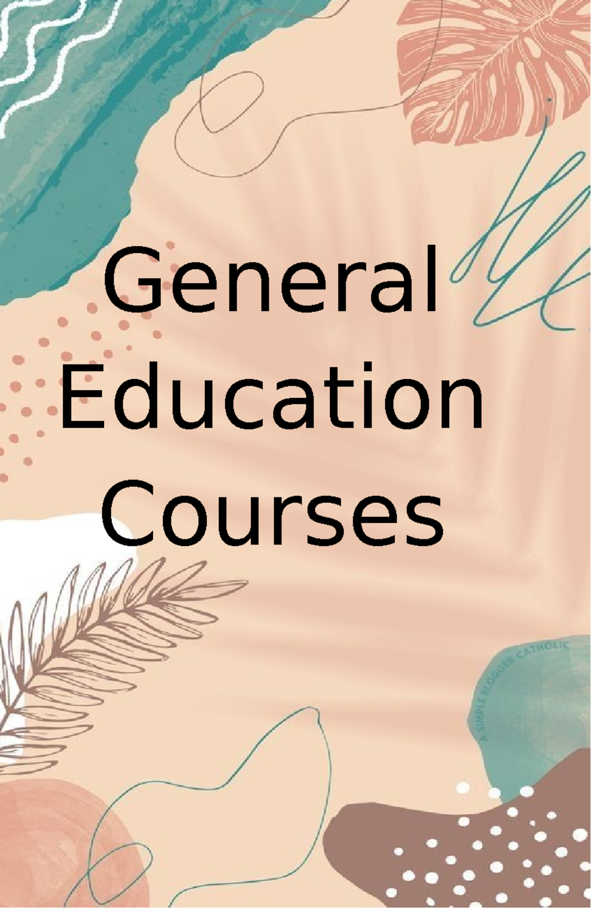 General Education Courses - Student Internship - General Education ...