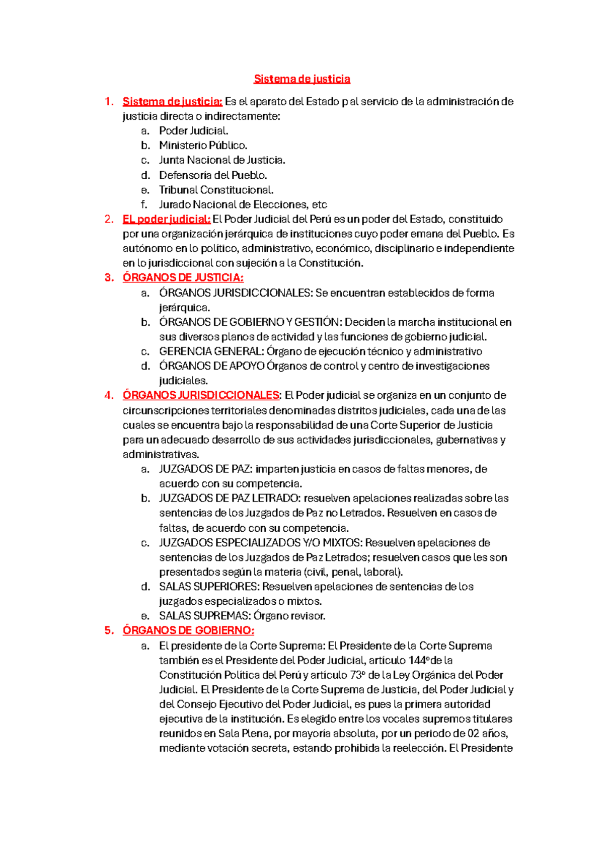 Sistema de justicia - Sistema de justicia Sistema de justicia: Es el ...