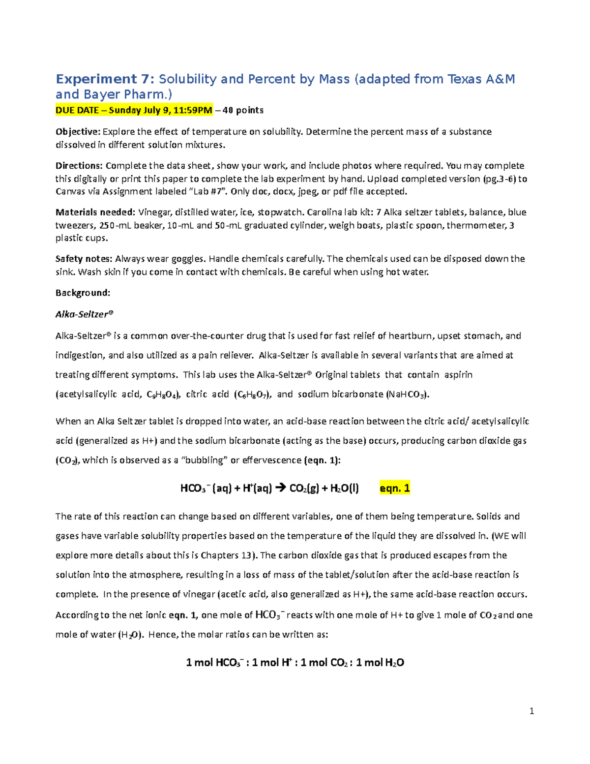 Lab7 The Fundamentals of Chromatography CMH 235 SLU Studocu