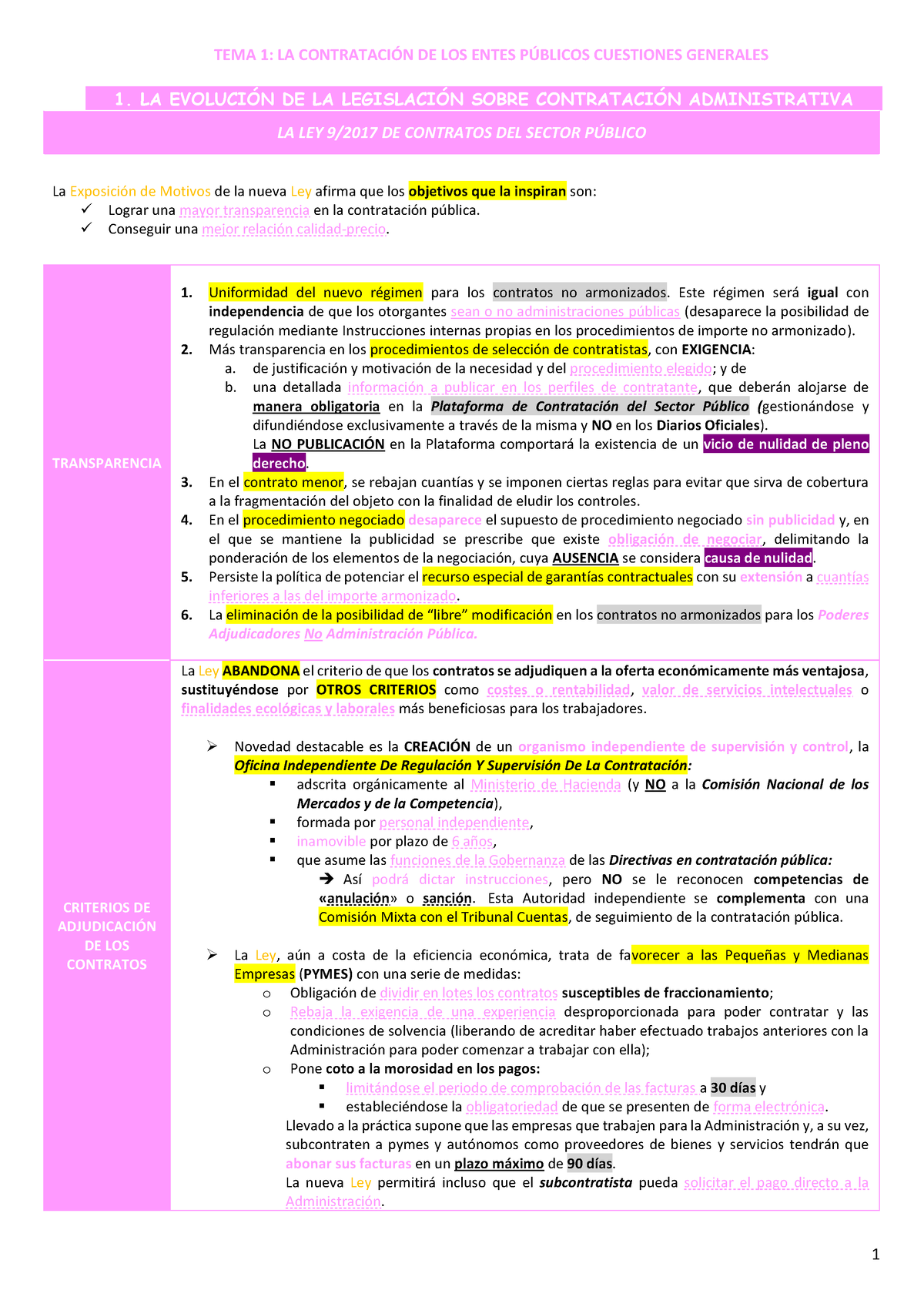 ESQ TEMA 1 - Esquema Tema 1 - TEMA 1: LA CONTRATACI”N DE LOS ENTES P ...