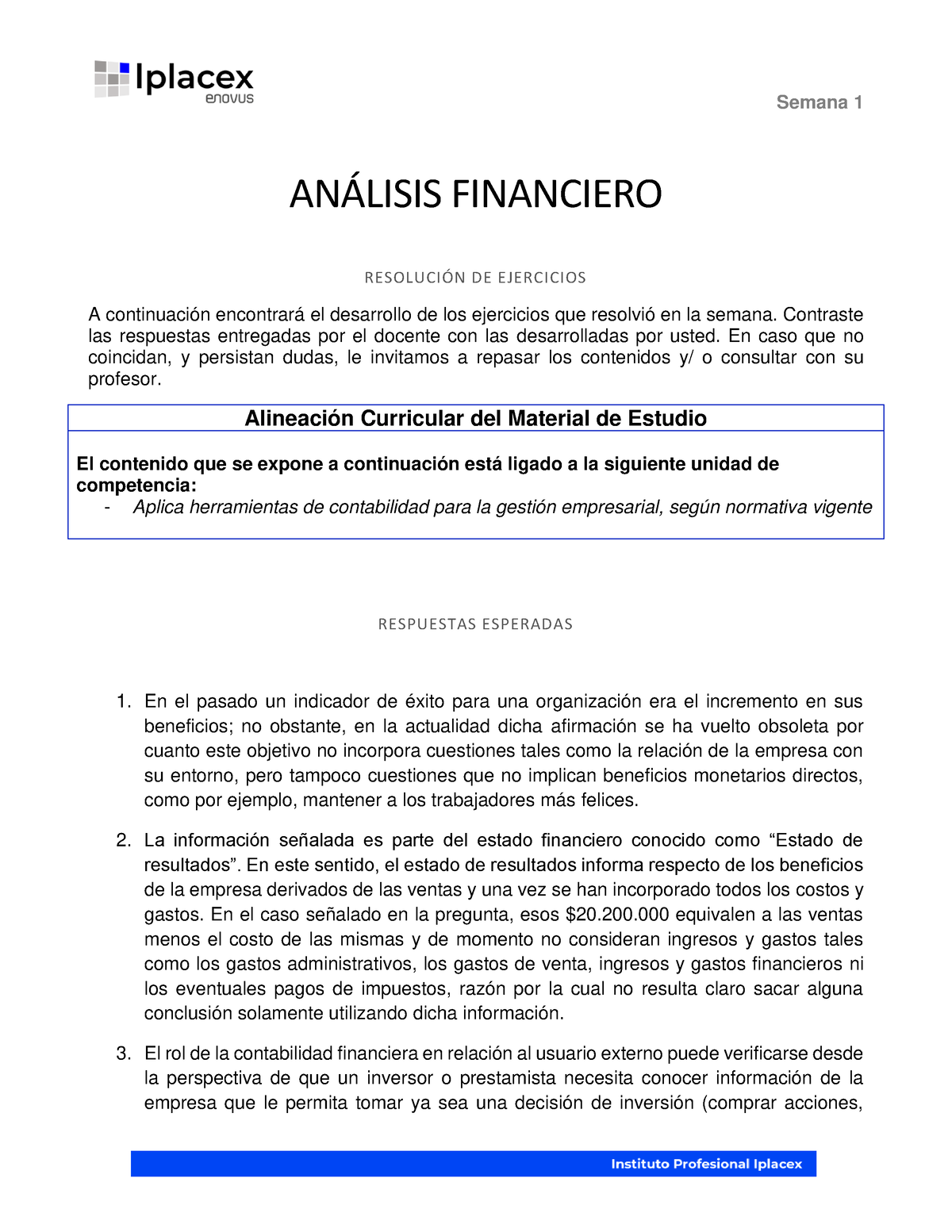 Analisis Financiero R 1 - Semana 1 ANÁLISIS FINANCIERO RESOLUCIÓN DE ...