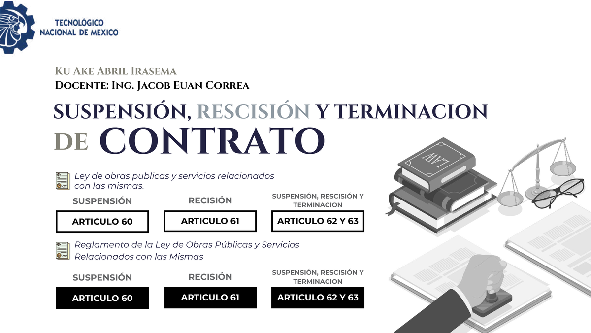 Suspensión, rescisión y terminacion (1) compressed - CONTRATO Ku Ake