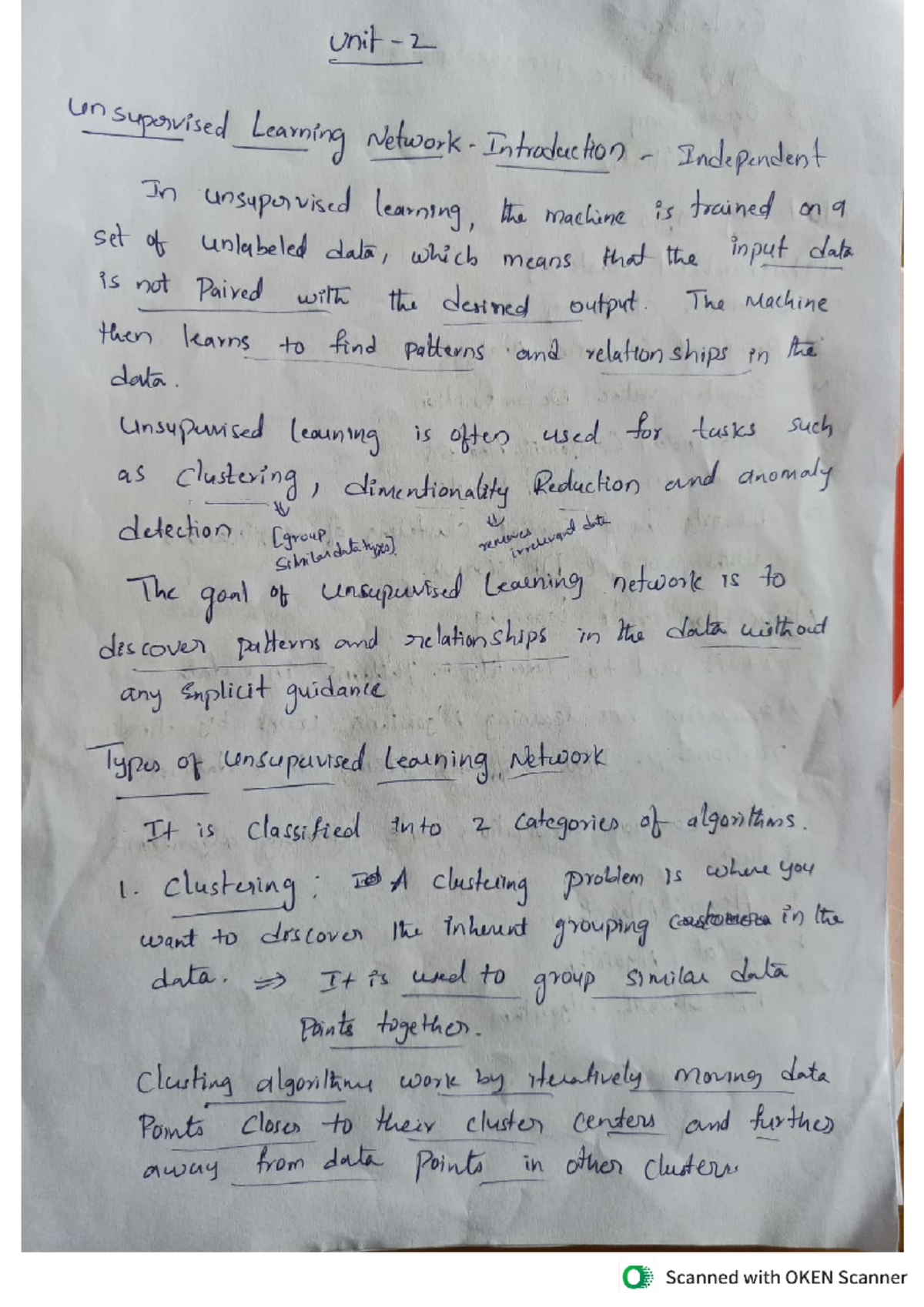 NNDL Unit-2 - NNDL unit 2 jntuh - unit unsupervised Learning Network ...