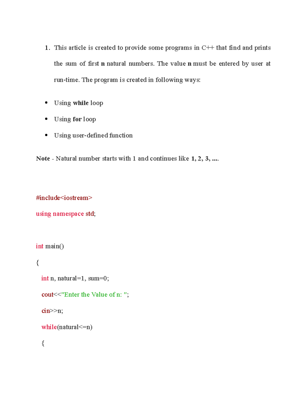 C++ examp - This course is used for Technical university and we use for ...