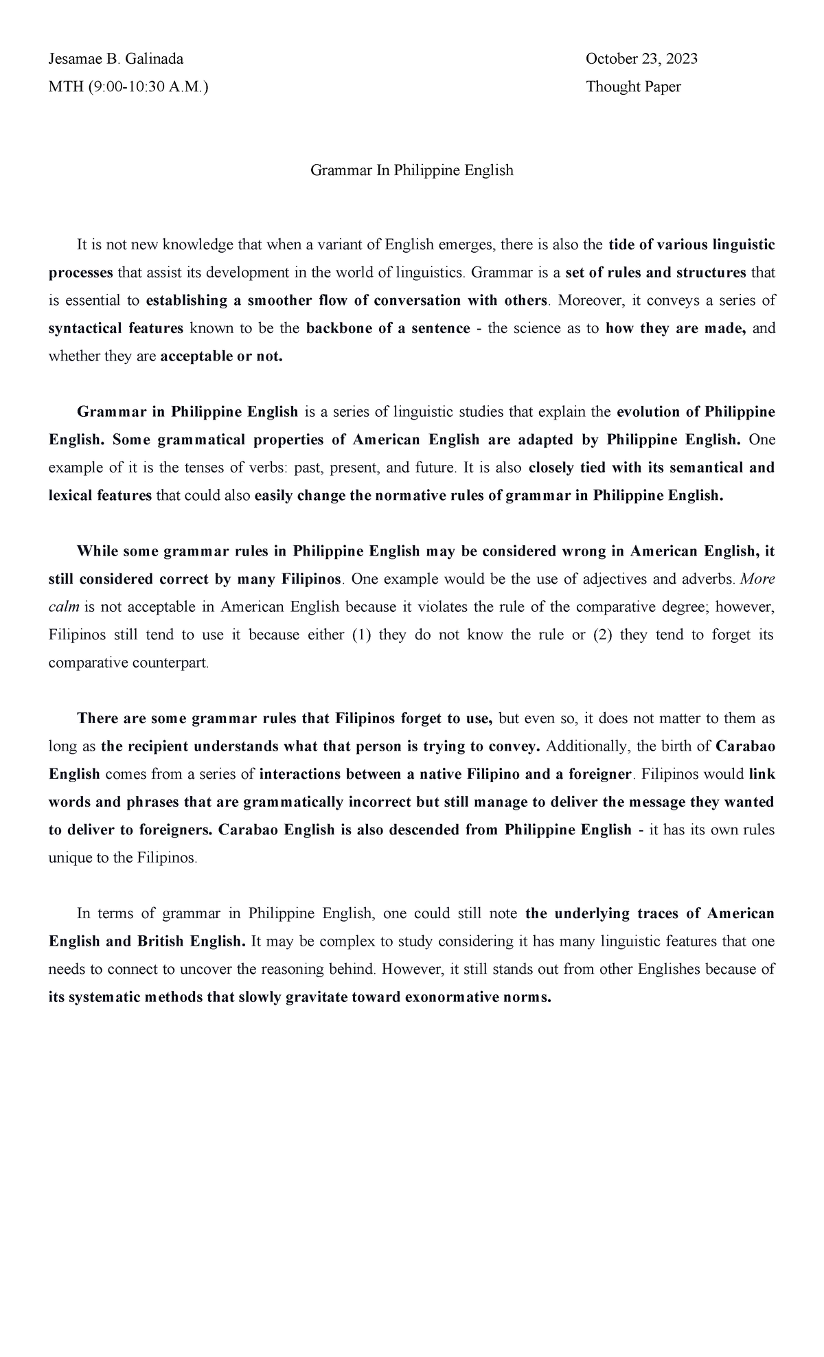 thesis about grammar proficiency in the philippines