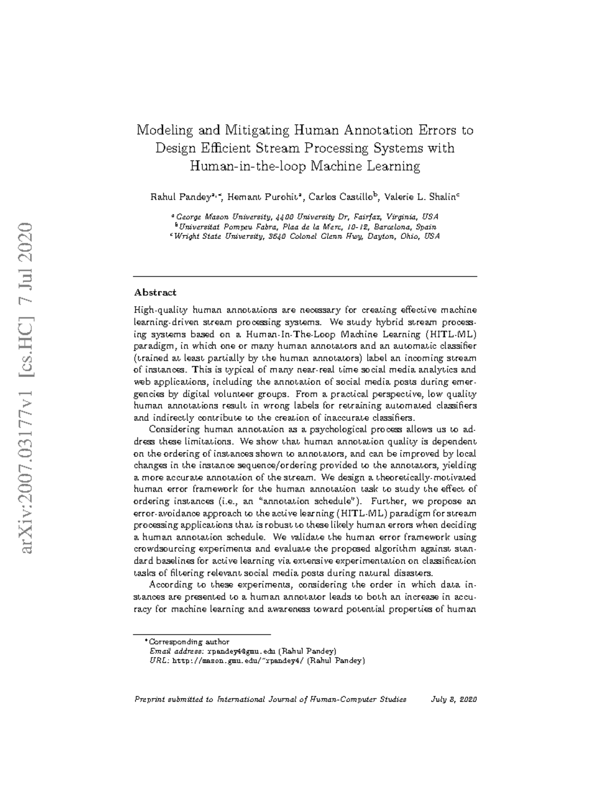 Modeling and mitigating human annotation - Shalinc aGeorge Mason ...