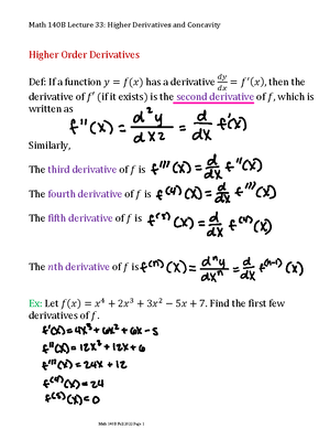 Math 140B Lecture 21 The Chain Rule - The Chain Rule for ...