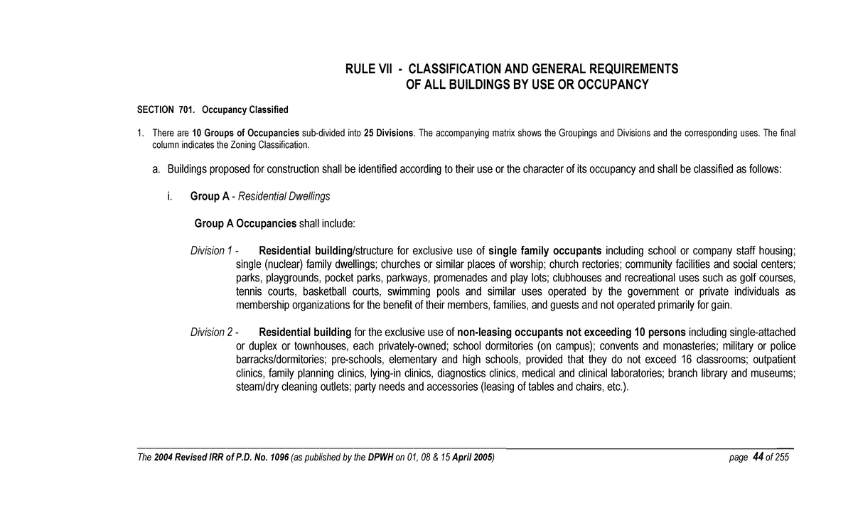 NBC-Rule-7 fix - Fix of Rule in National Building Code - - Studocu