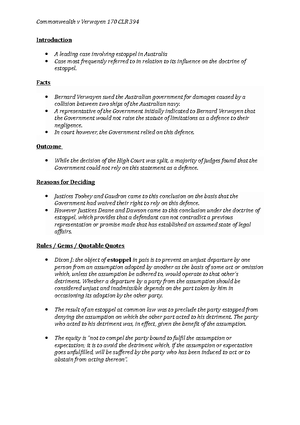 Commonwealth V Verwayen Laws3040 Contracts 1 Uon Studocu