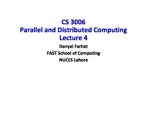 Cluster Setup Tutorial 3 - Parallel and Distributed Computing - Spring ...