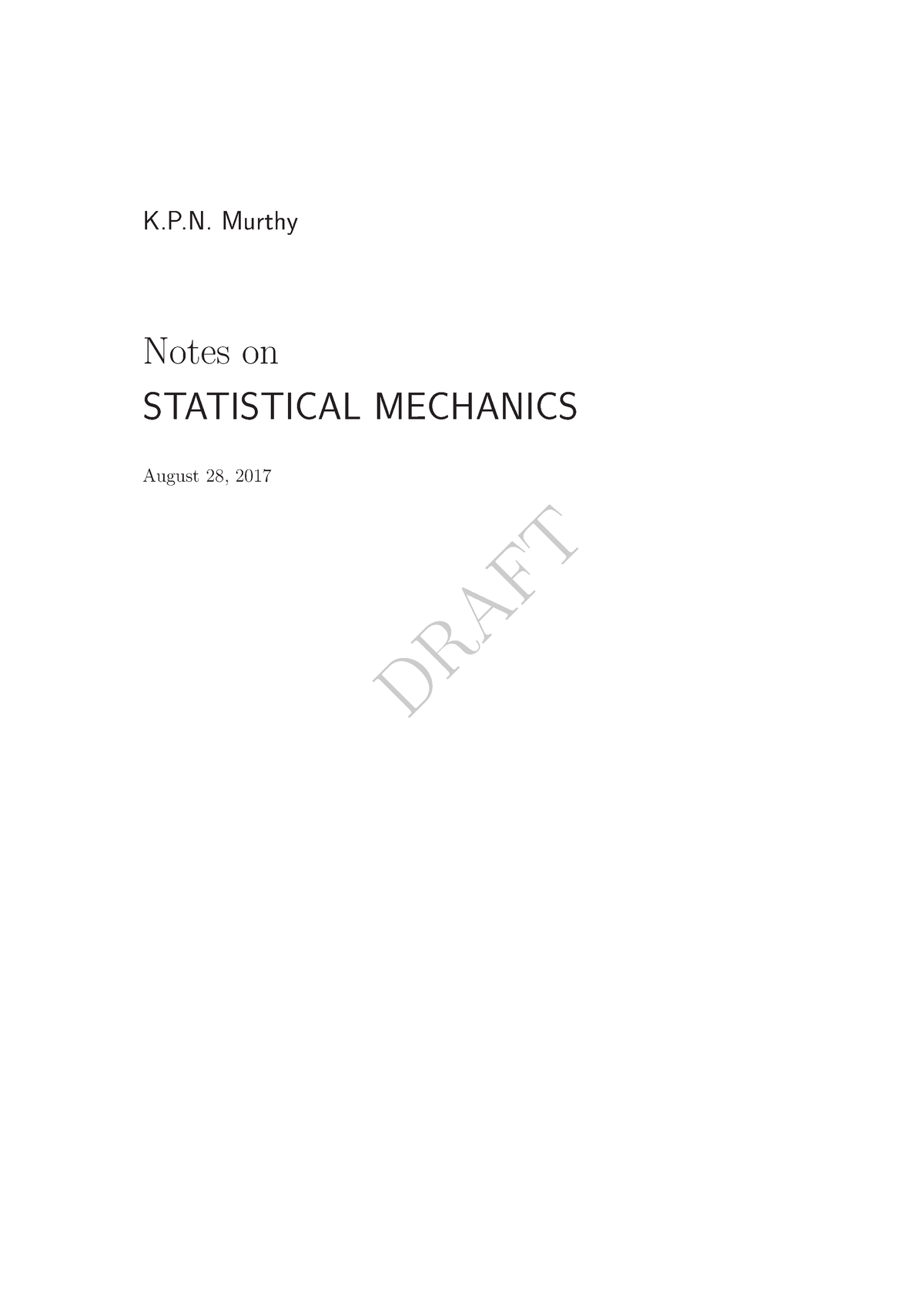 statistical mechanics research papers