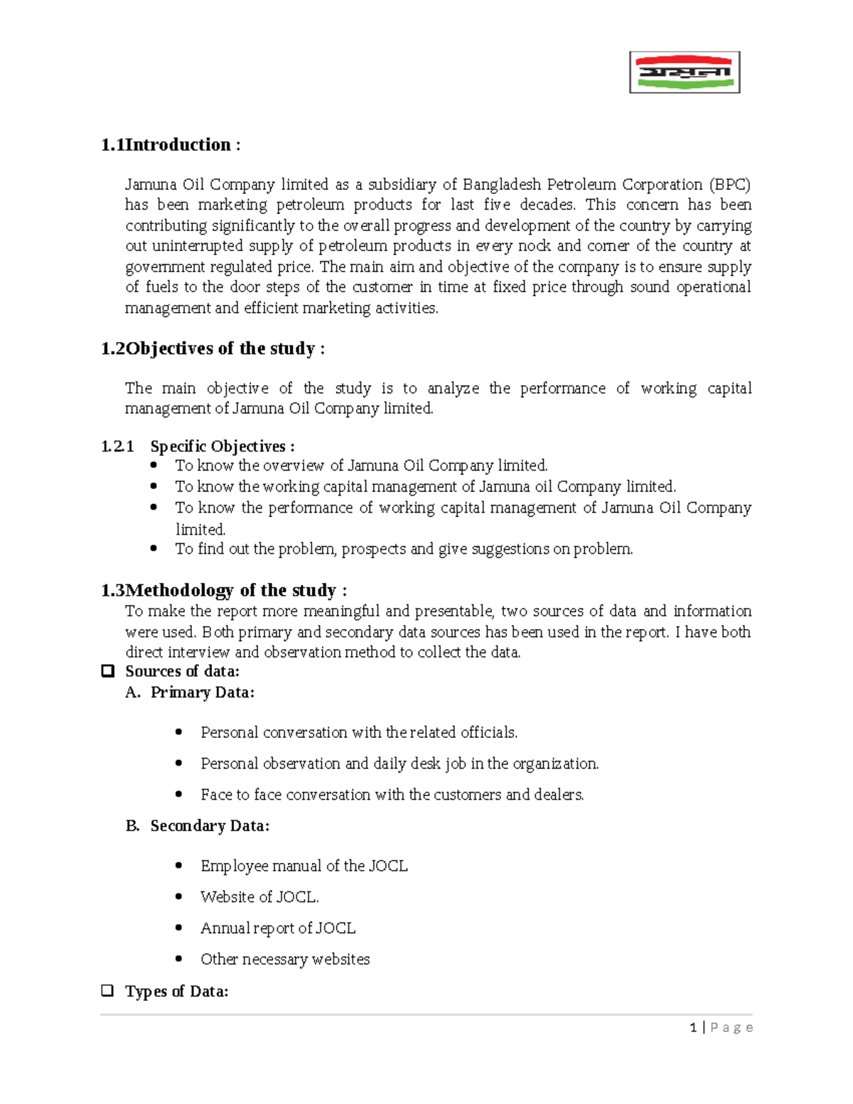 Docx New Notes 1 Jamuna Oil Company limited as a subsidiary of