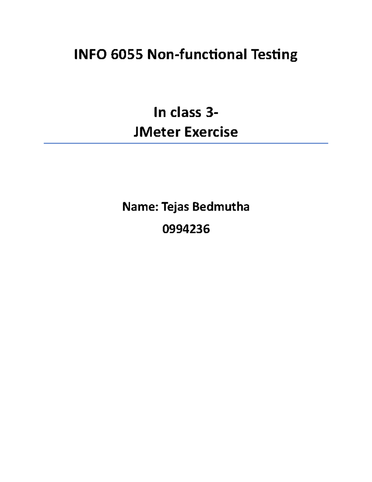 Inclass 3 JMeter Exercise - INFO 6055 Non-functional Testing In class 3 ...
