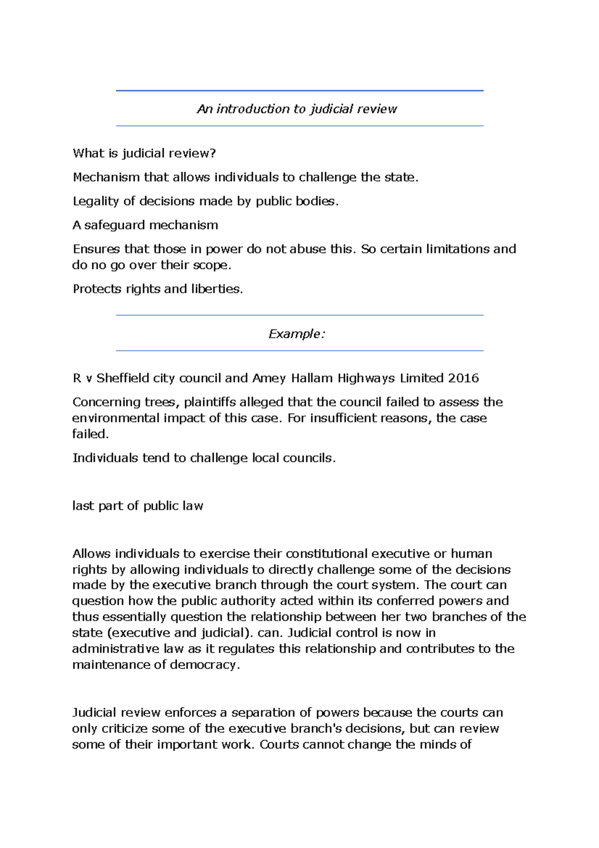 An Introduction To Judicial Review - Legality Of Decisions Made By ...