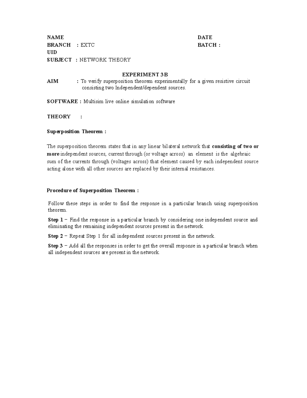 superposition experiment lab report pdf